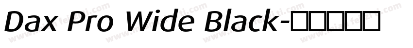 Dax Pro Wide Black字体转换